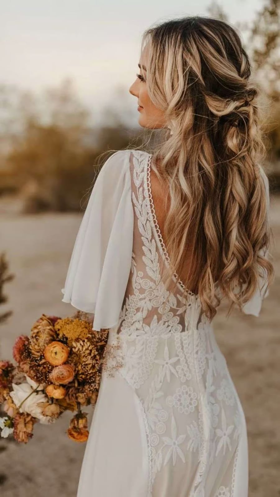 Blonde Half-Up Half-Down With Braids Blonde Half-Up Half-Down With Braids — Destination Wedding Hairstyles 2027