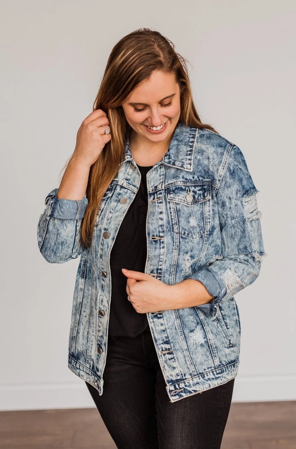 Acid Wash Distressed Denim Jacket Texture Acid Wash Distressed Denim Jacket Texture — Distressed Denim Jacket Outfits 2027