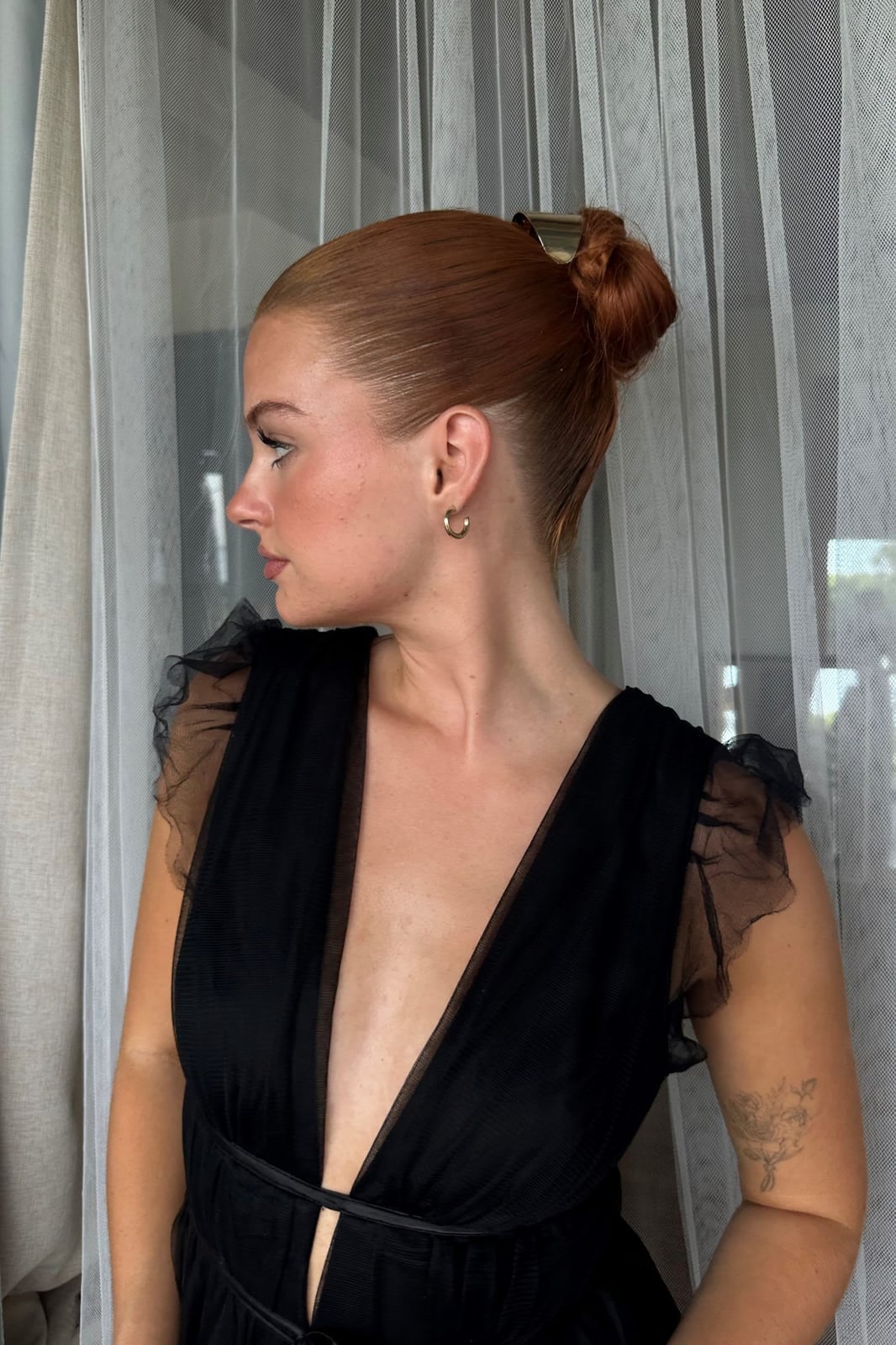 Smooth Red Low Bun Smooth Red Low Bun — Donut Bun Hairstyles 2027
