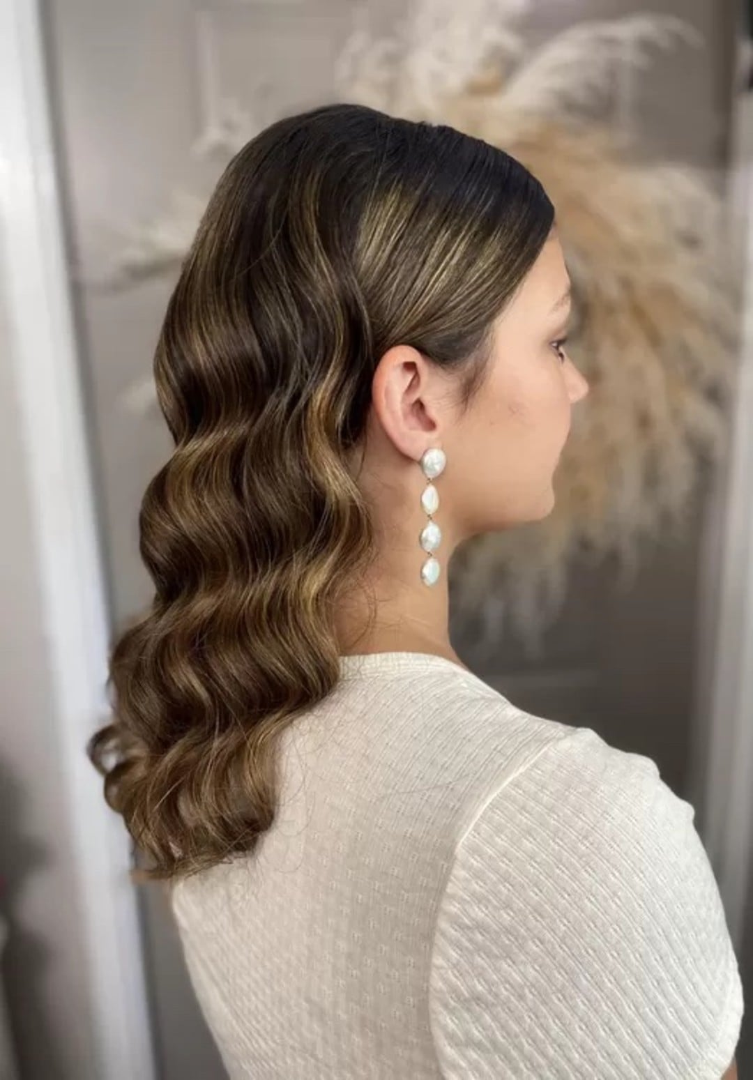 Shoulder Length Dark Brown Finger Waves Shoulder Length Dark Brown Finger Waves — Down Bachelorette Hairstyles 2027