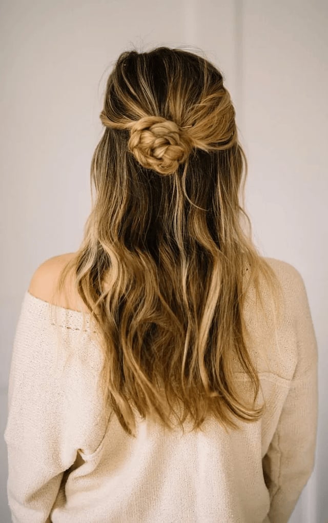 Mid-Back Dark Blonde Braided Bun Accent — Easy Hairstyles 2027 for Morning