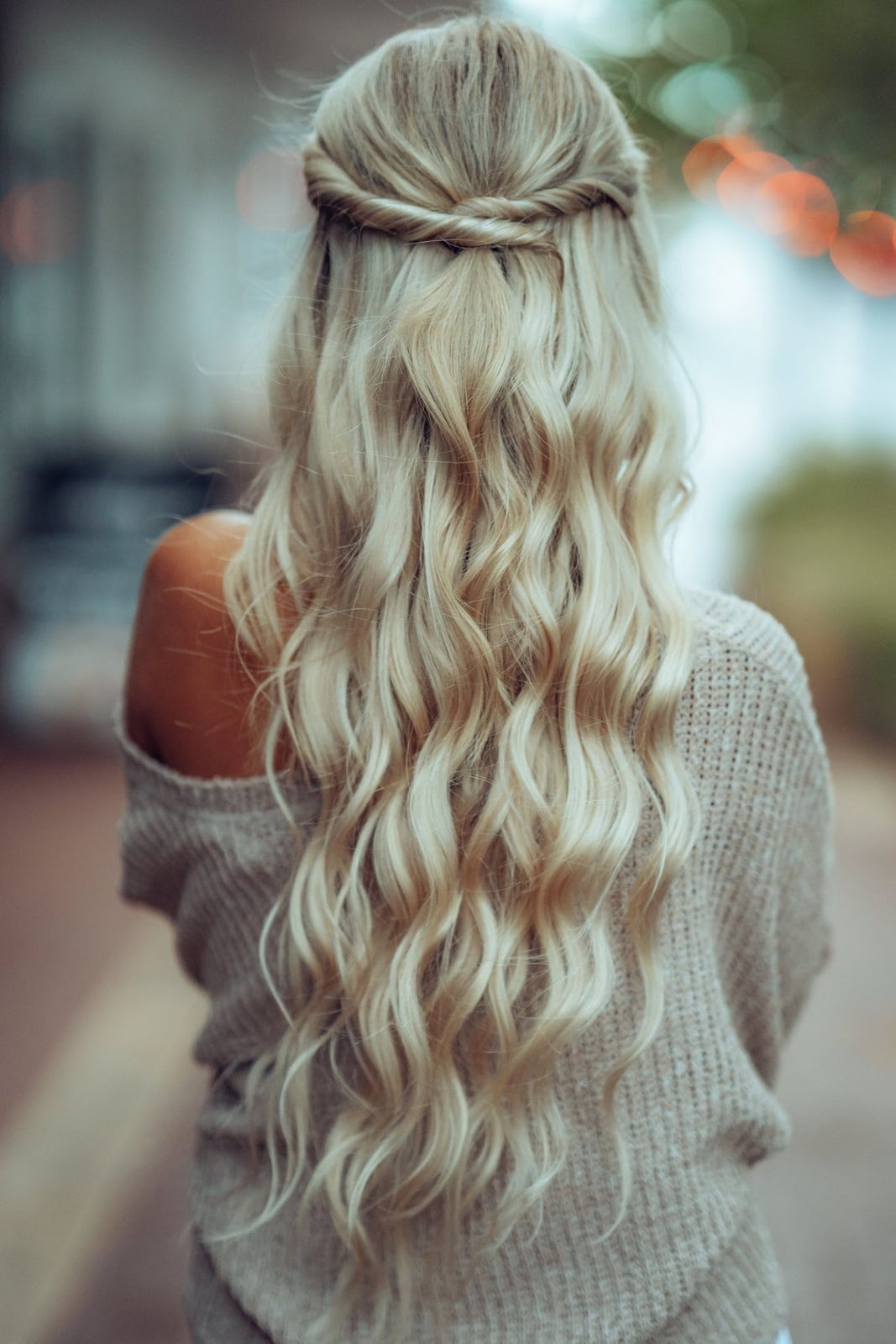 Long Platinum Blonde Half-Up Braid — Easy Hairstyles 2027 for Morning
