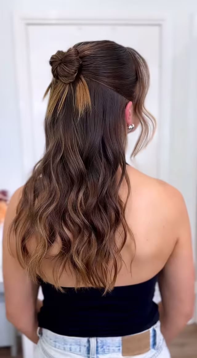 Collarbone Half Up Twisted Knot — Easy Hairstyles 2027 for Morning