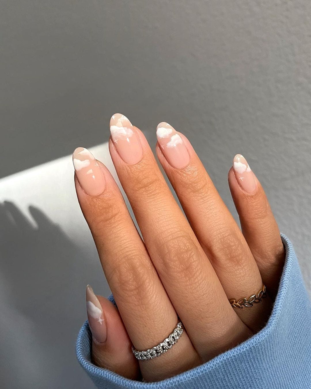 Short Oval Cloud French Tips — French Cloud Nails 2027