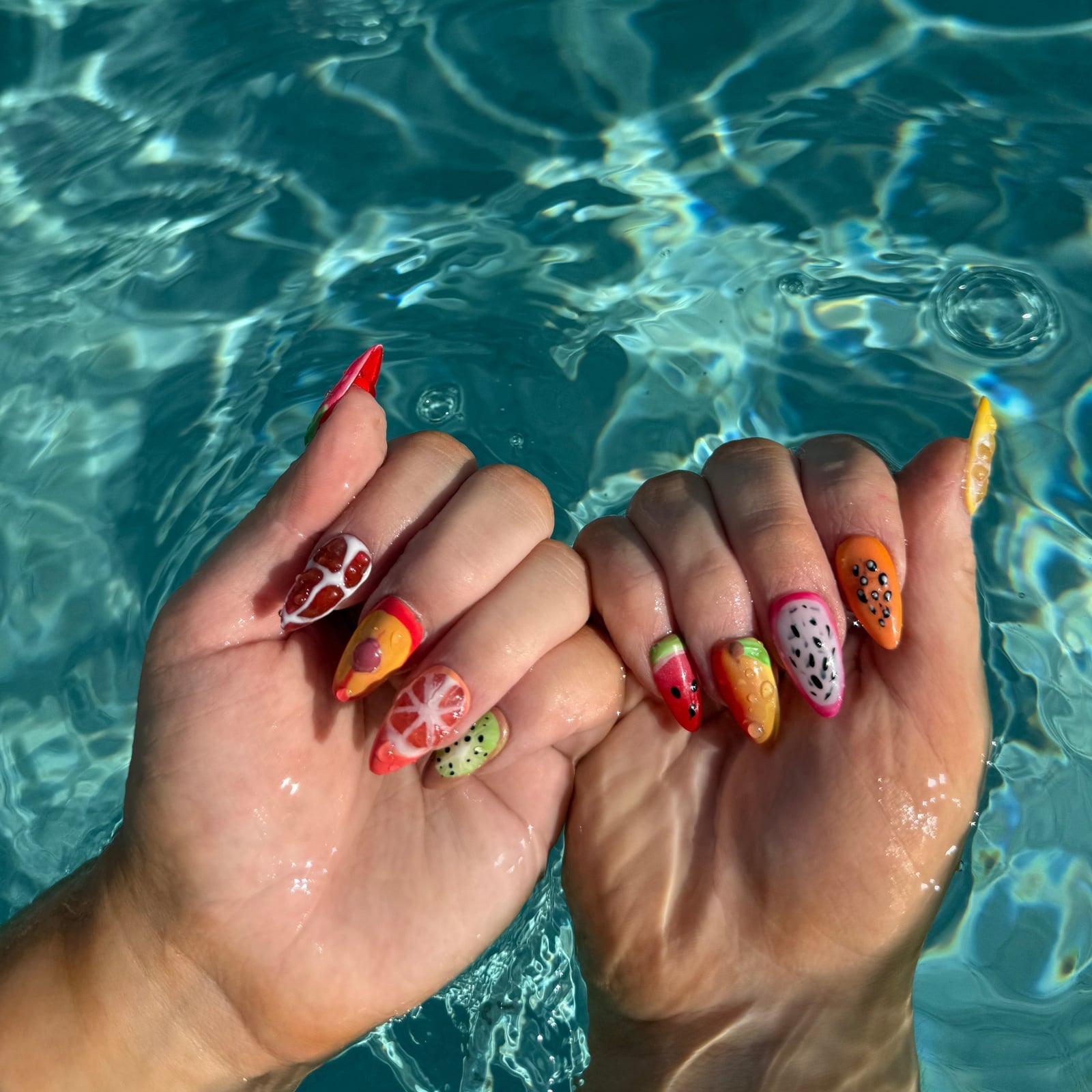 Medium Pointed Variety Fruit Designs Medium Pointed Variety Fruit Designs — Fruit Nails 2027