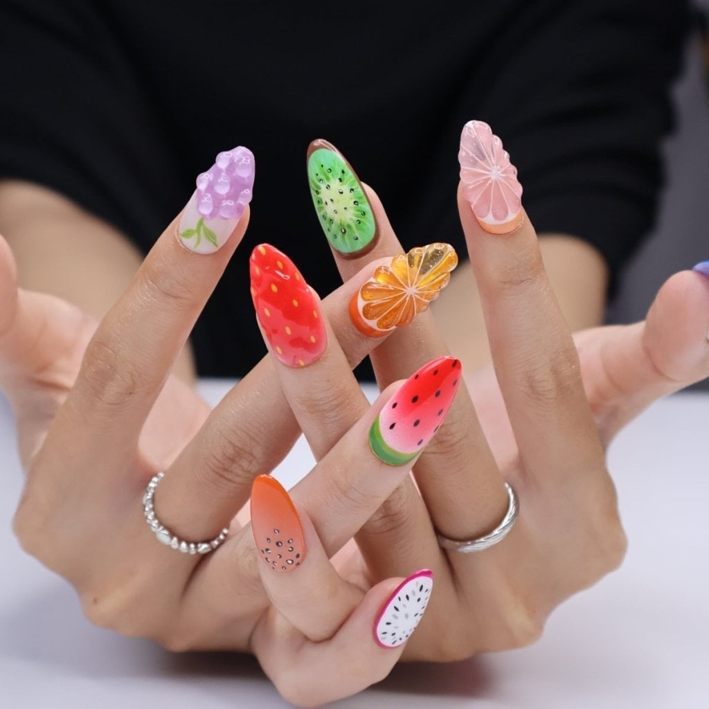 Long Coffin Various Fruit Designs Long Coffin Various Fruit Designs — Fruit Nails 2027