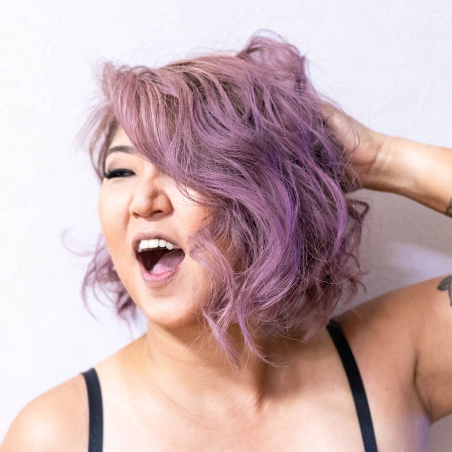 Chin Length Bob With Soft Pastel Lavender Chin Length Bob With Soft Pastel Lavender — Fun Hair Color Pastel 2027