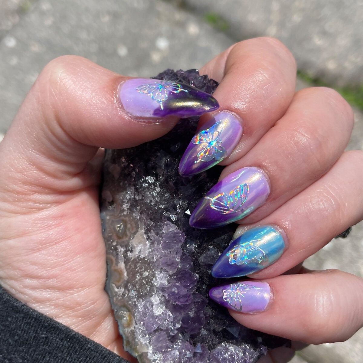 Medium Almond Milky White Chrome Glazed Nails, Office-Safe Version Medium Almond Milky White Chrome Glazed Nails, Office-Safe Version — Glazed Donut Nails 2027