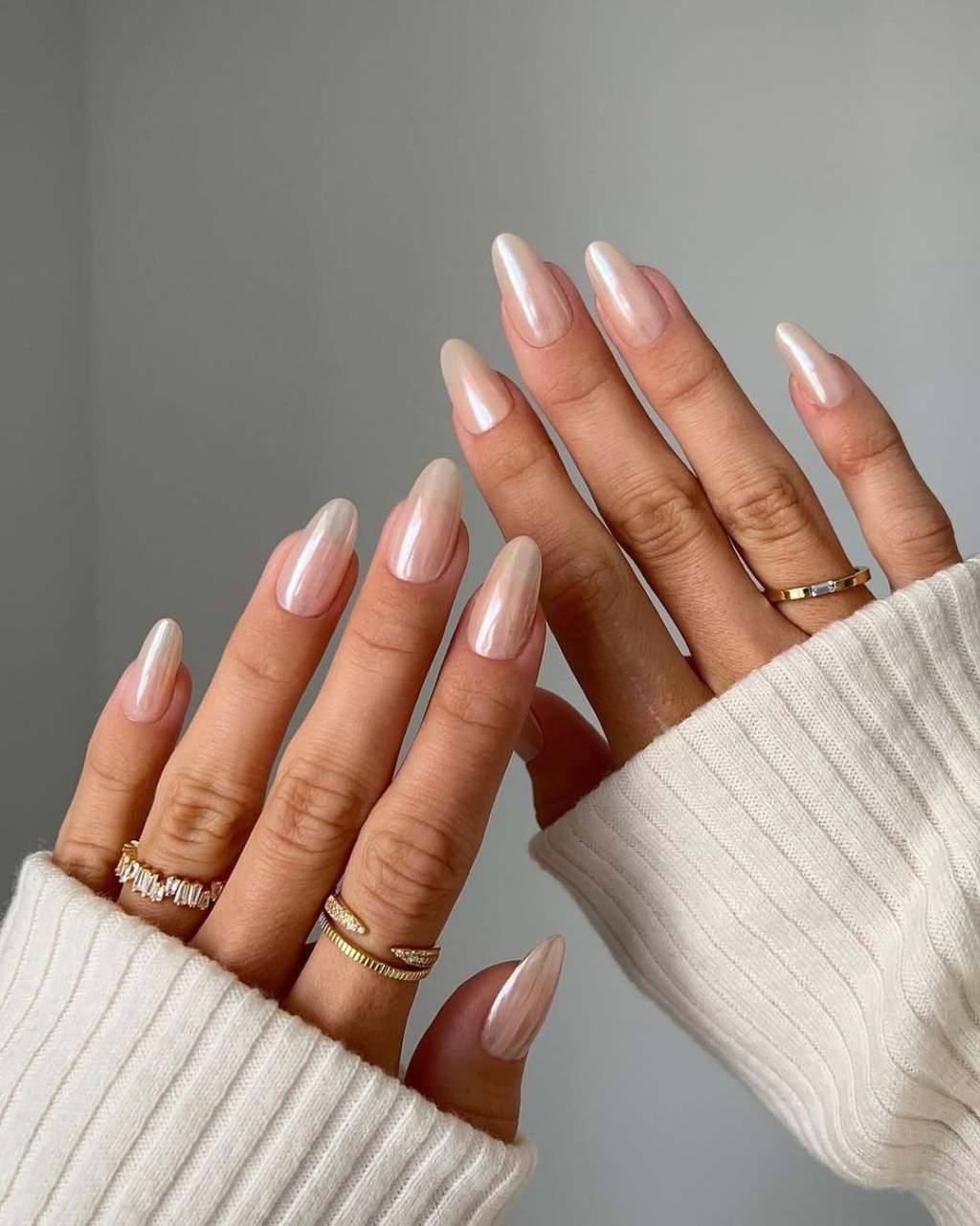 Short Square Light Pink Pearlescent Glossy Nails Short Square Light Pink Pearlescent Glossy Nails — Glazed Donut Nails 2027