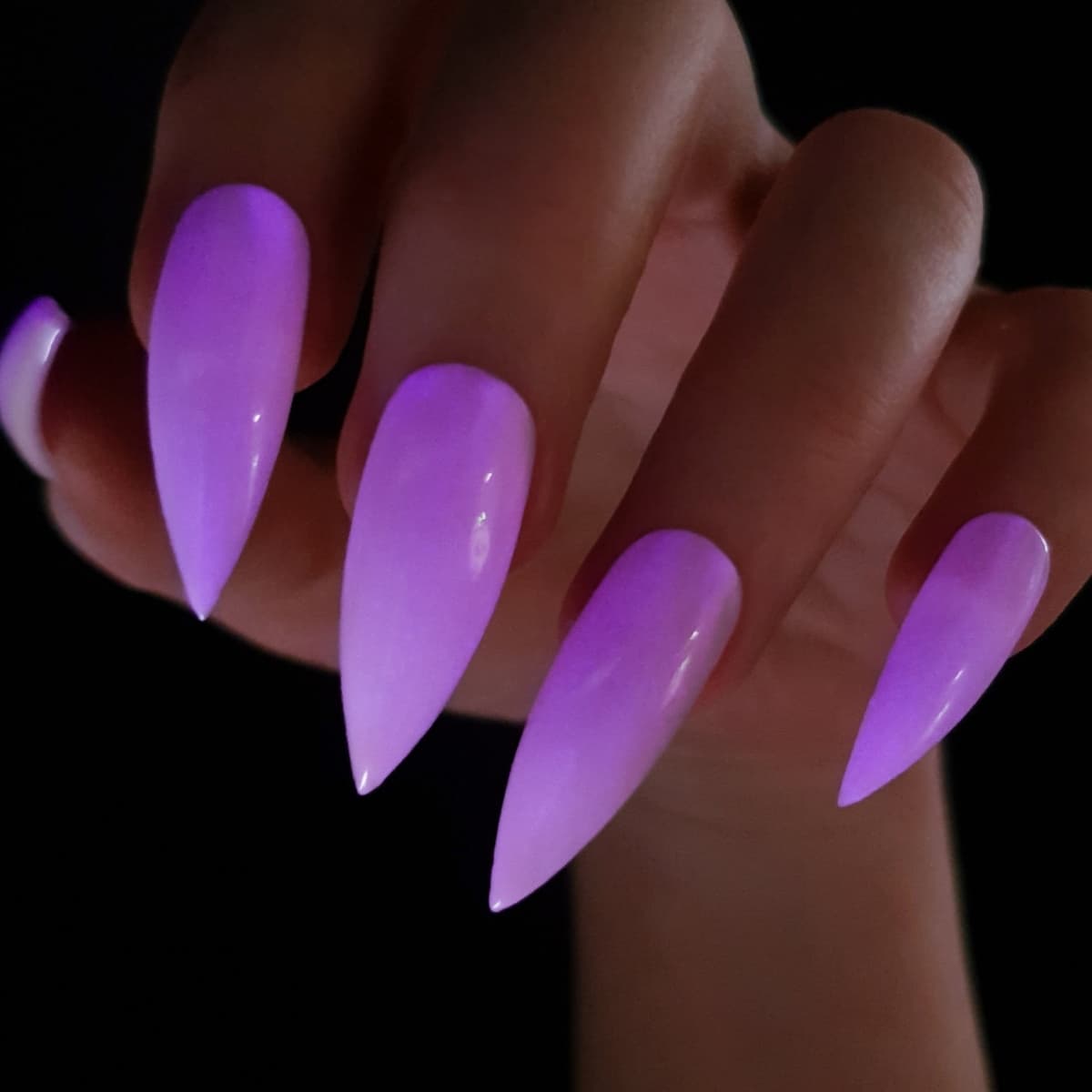 Matte Neon Purple Stiletto Nails Matte Neon Purple Stiletto Nails — Glow Rave Nails 2027