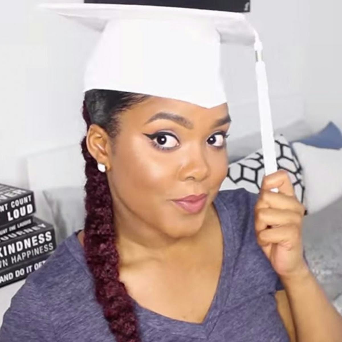 Thick Fishtail Braid Thick Fishtail Braid — Graduation Hairstyles 2027 with Cap