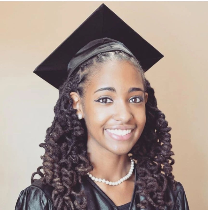 Curly Coily Locs With Gray Roots Curly Coily Locs With Gray Roots — Graduation Hairstyles 2027 with Cap