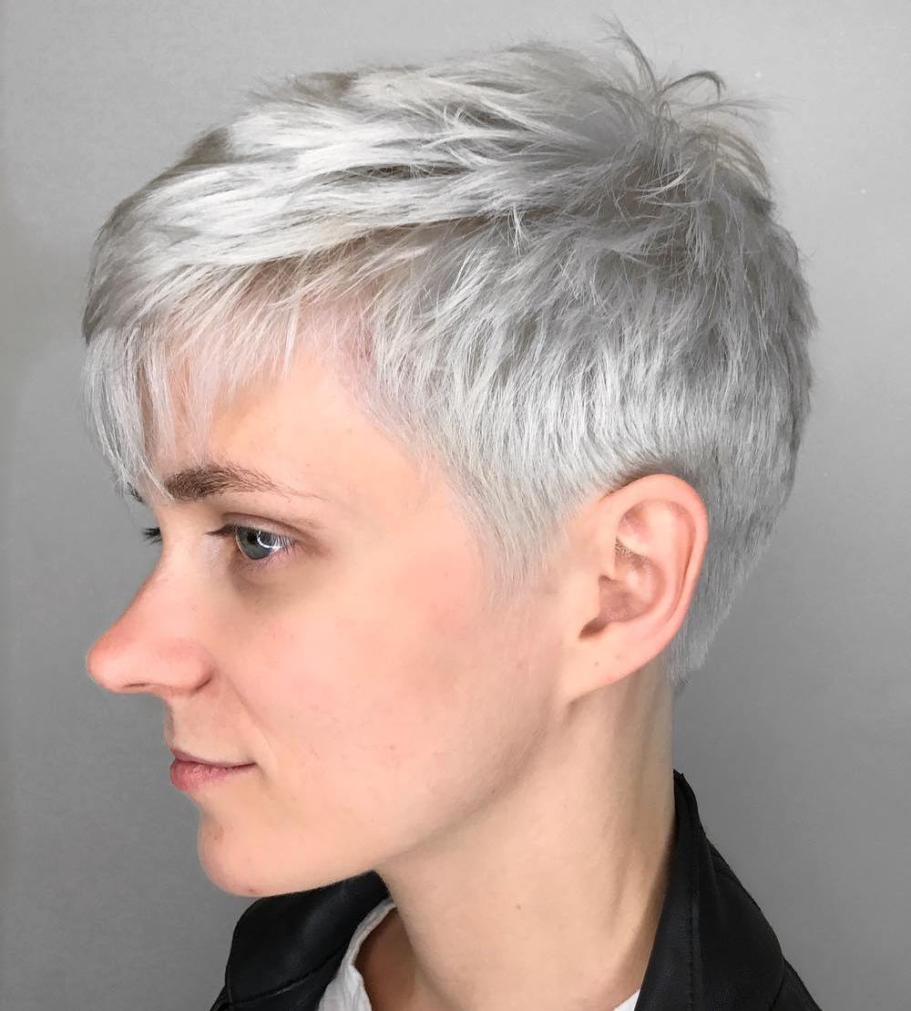 Choppy Gray Pixie With Textured Layers Choppy Gray Pixie With Textured Layers — Gray Pixie 2027