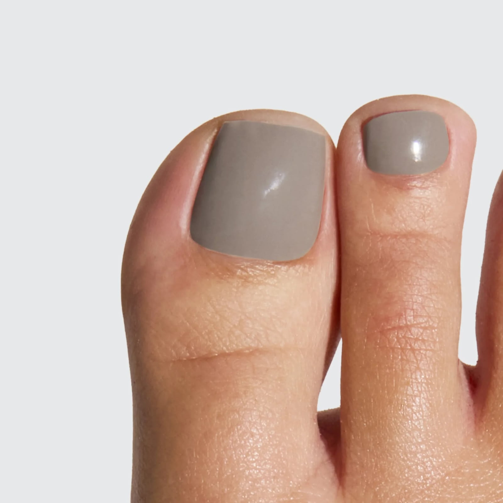 Solid Glossy Taupe Gray Toenails Solid Glossy Taupe Gray Toenails — Gray Toe Nails 2027