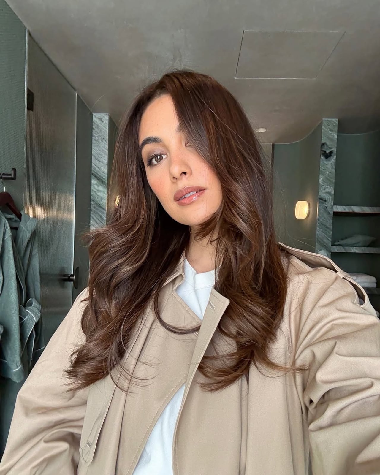 Long Medium Brown With Subtle Caramel Highlights Long Medium Brown With Subtle Caramel Highlights — Hair Color 2027 for Medium Skin