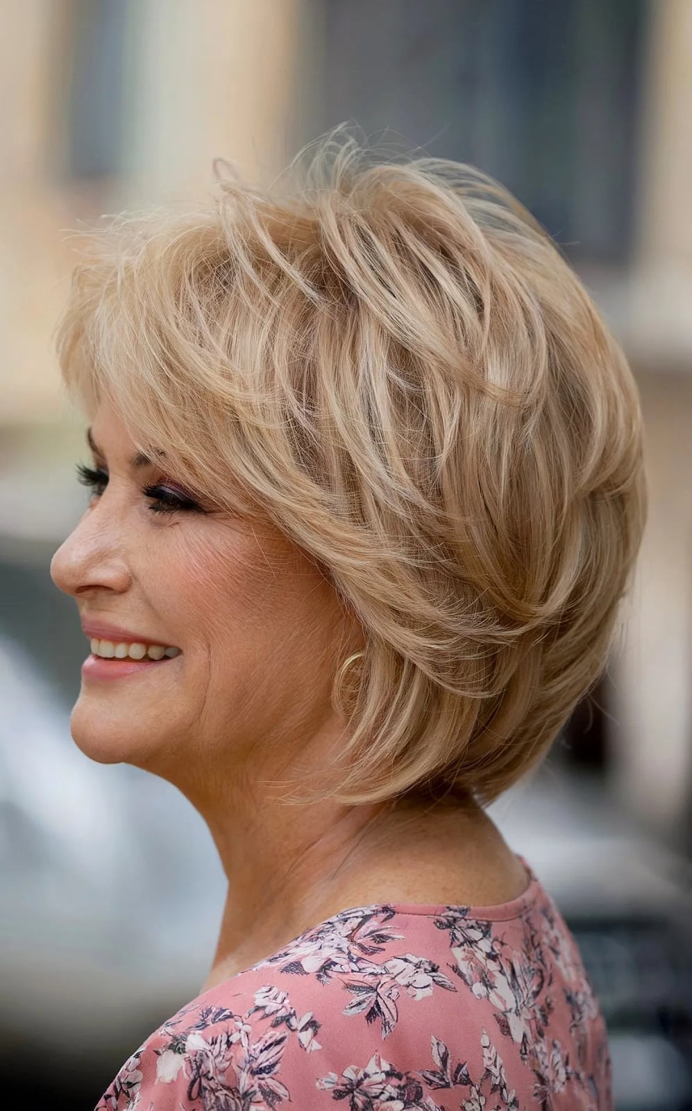 Chin Length Feathered Bob With Wispy Bangs Chin Length Feathered Bob With Wispy Bangs — Haircuts 2027 for Women Over 60