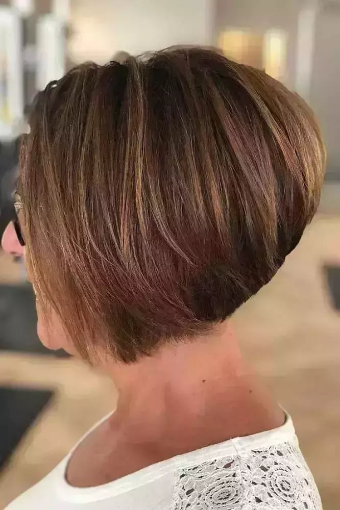 Chin Length Wedge Bob With Stacked Layers Chin Length Wedge Bob With Stacked Layers — Haircuts 2027 for Women Over 60