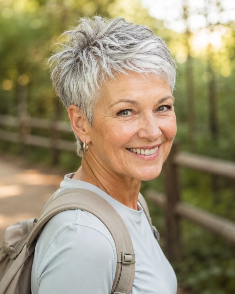Short Pixie With Feathered Bangs and Tousled Effect Short Pixie With Feathered Bangs and Tousled Effect — Haircuts 2027 for Women Over 60