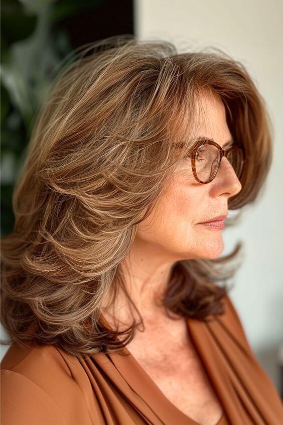 Layered Lob With Curtain Bangs and Soft Waves Layered Lob With Curtain Bangs and Soft Waves — Haircuts 2027 for Women Over 60