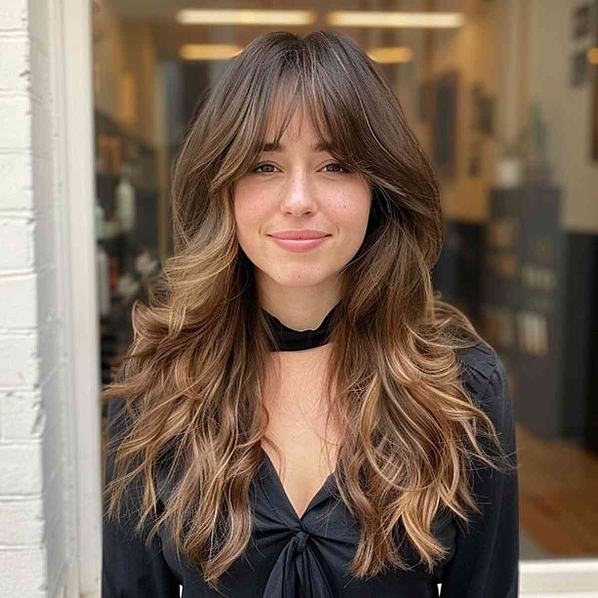 Shag Collarbone Cut With Full Curtain Bangs — Hairstyles 2027 for Long Faces