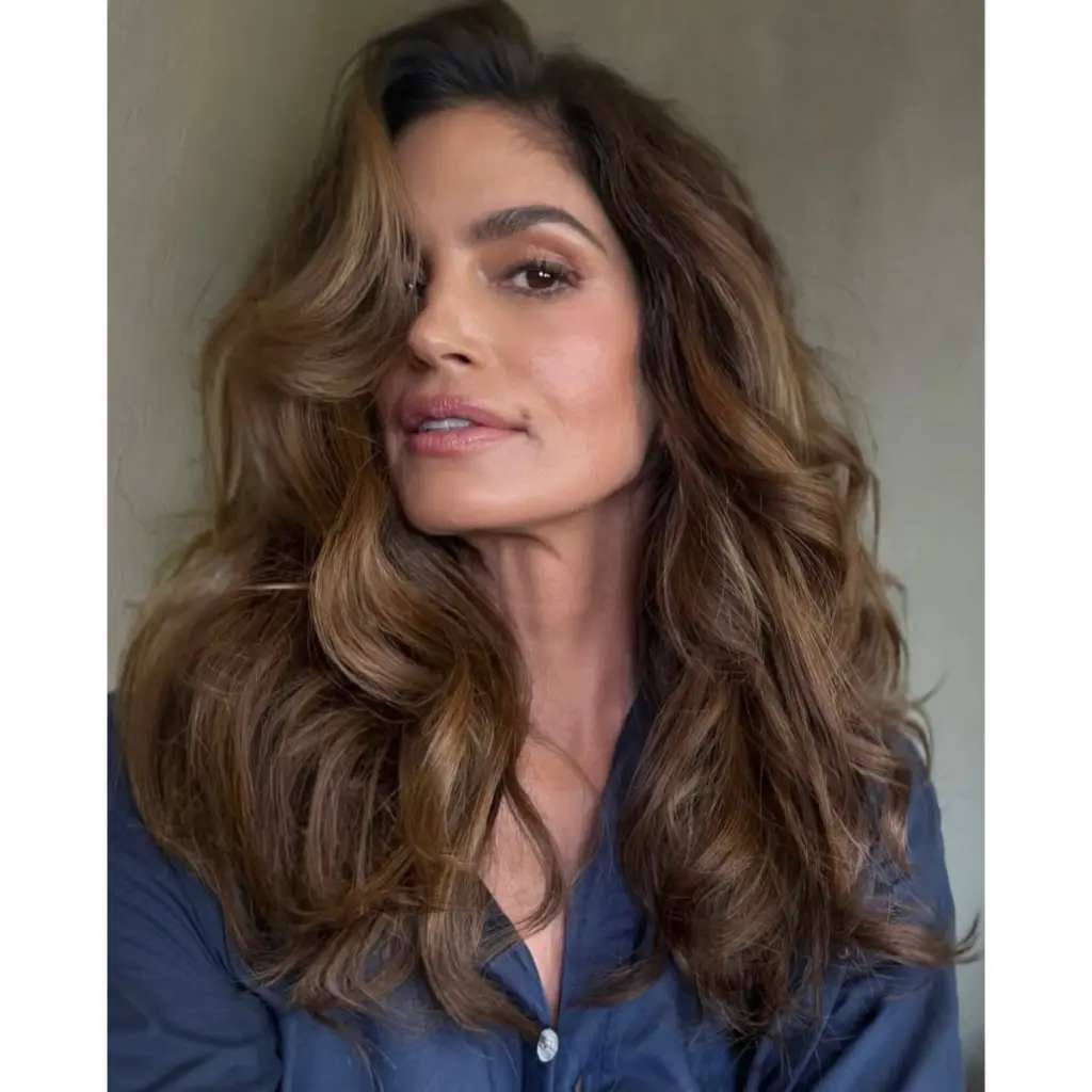 Mid-Back Volume With Golden Highlights — Hairstyles 2027 for Long Faces