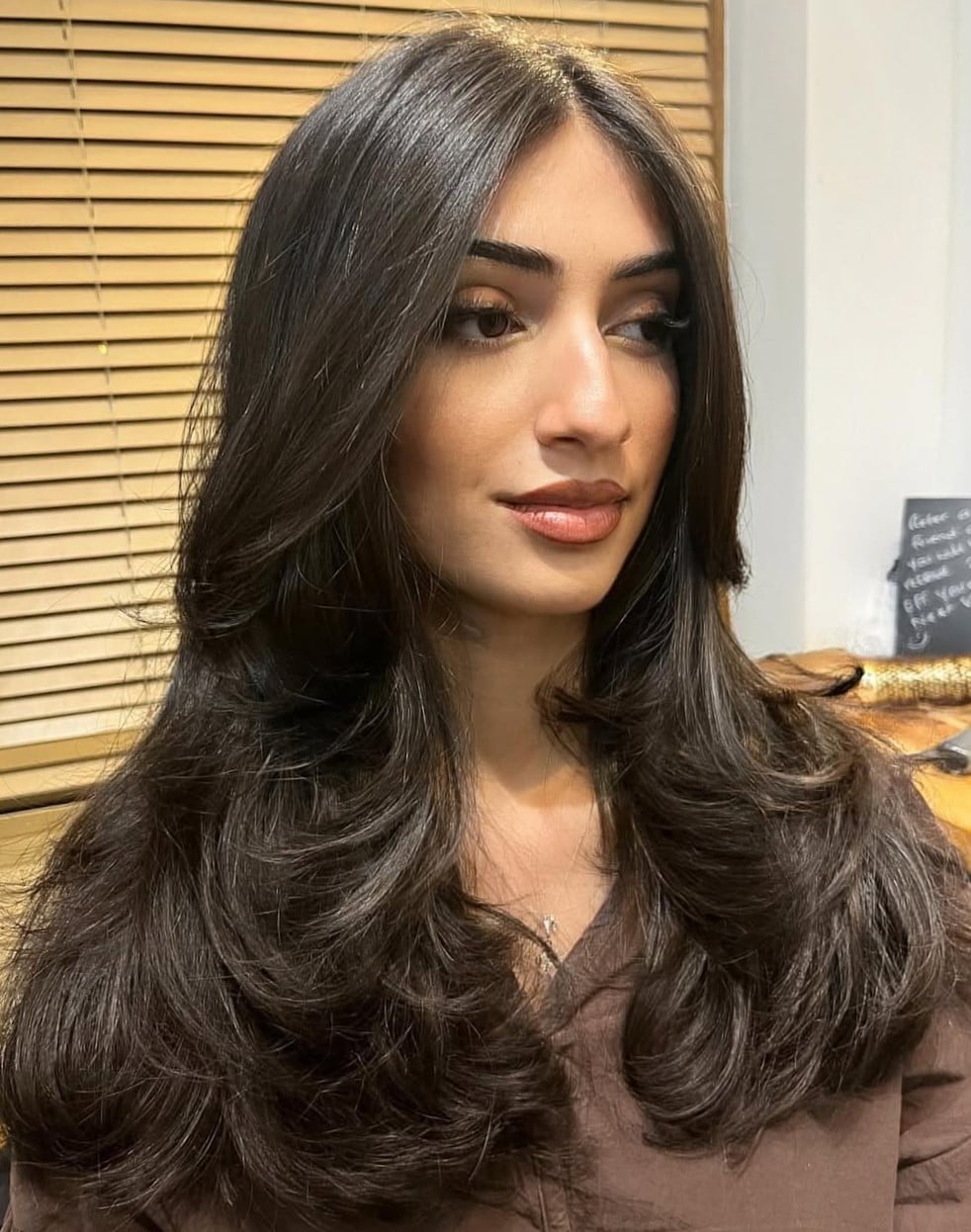Mid-Back Voluminous Layers With Curtain Bangs, Close-Up Take — Hairstyles 2027 for Long Faces