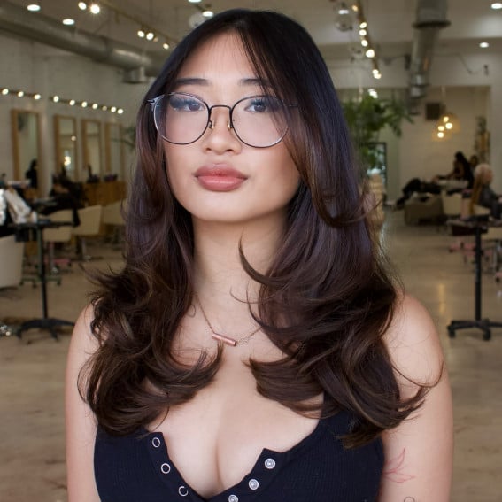 Mid-Back Waves With Curtain Bangs And Layers, Everyday Version — Hairstyles 2027 for Long Faces