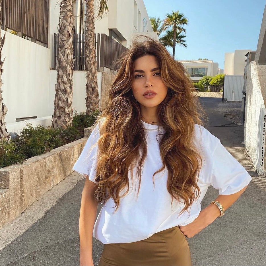 Warm Brown Balayage Voluminous Waves Warm Brown Balayage Voluminous Waves — Hairstyles 2027 for Long Neck