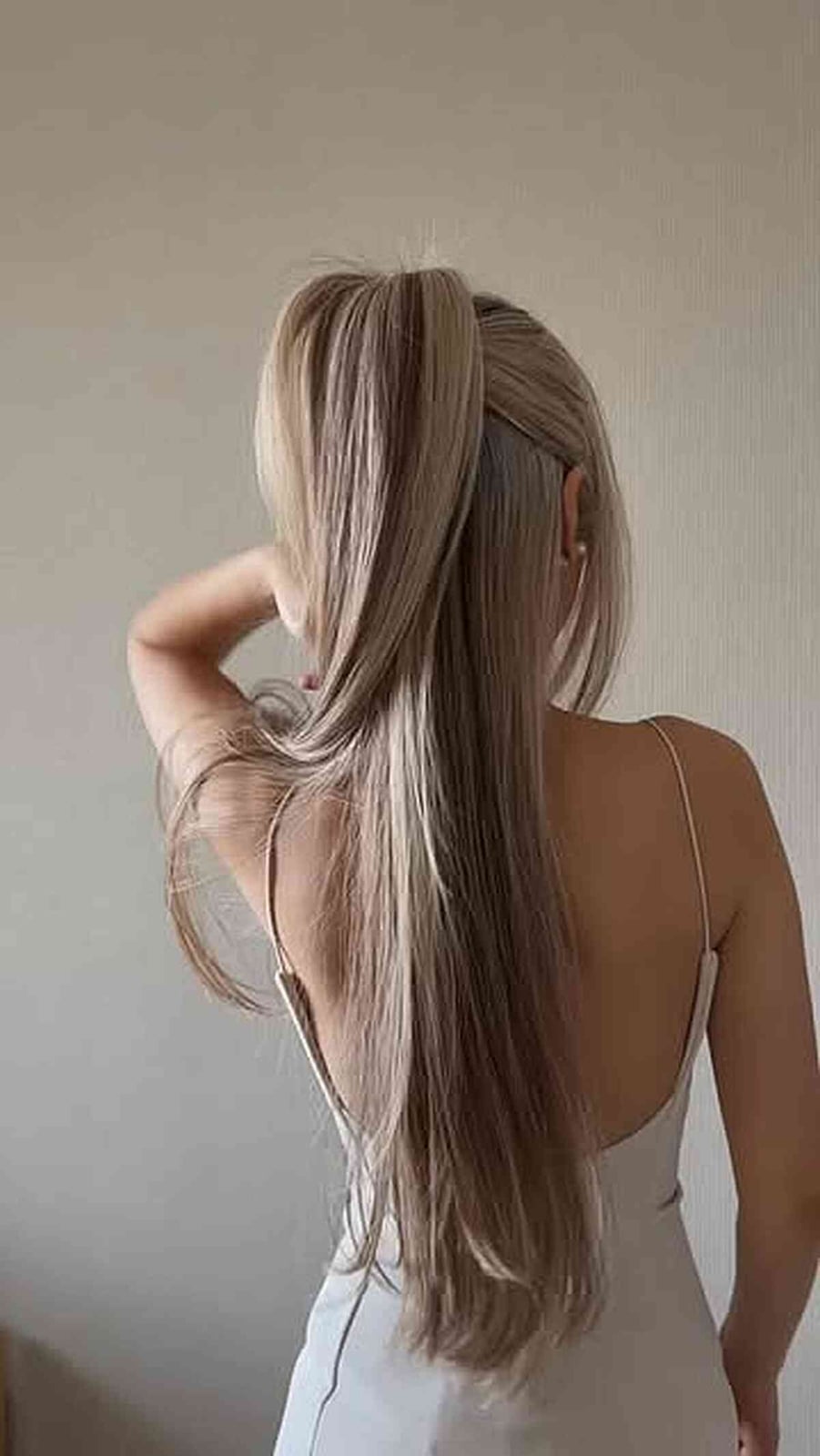 High Sleek Ash Blonde Ponytail High Sleek Ash Blonde Ponytail — Hairstyles 2027 for Long Neck