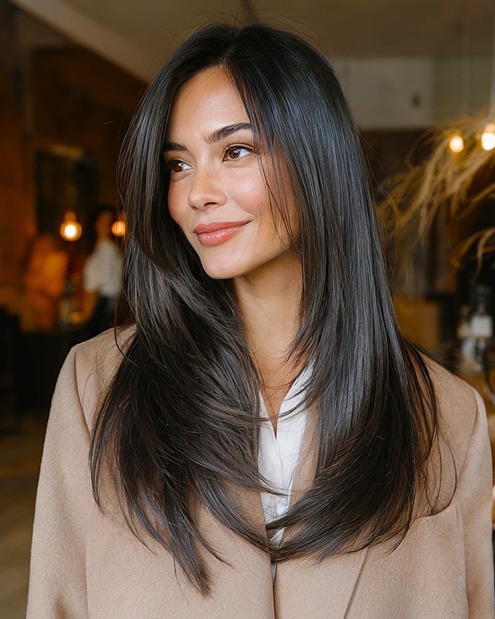 Dark Brown Face-Framing Layers Dark Brown Face-Framing Layers — Hairstyles 2027 for Long Neck