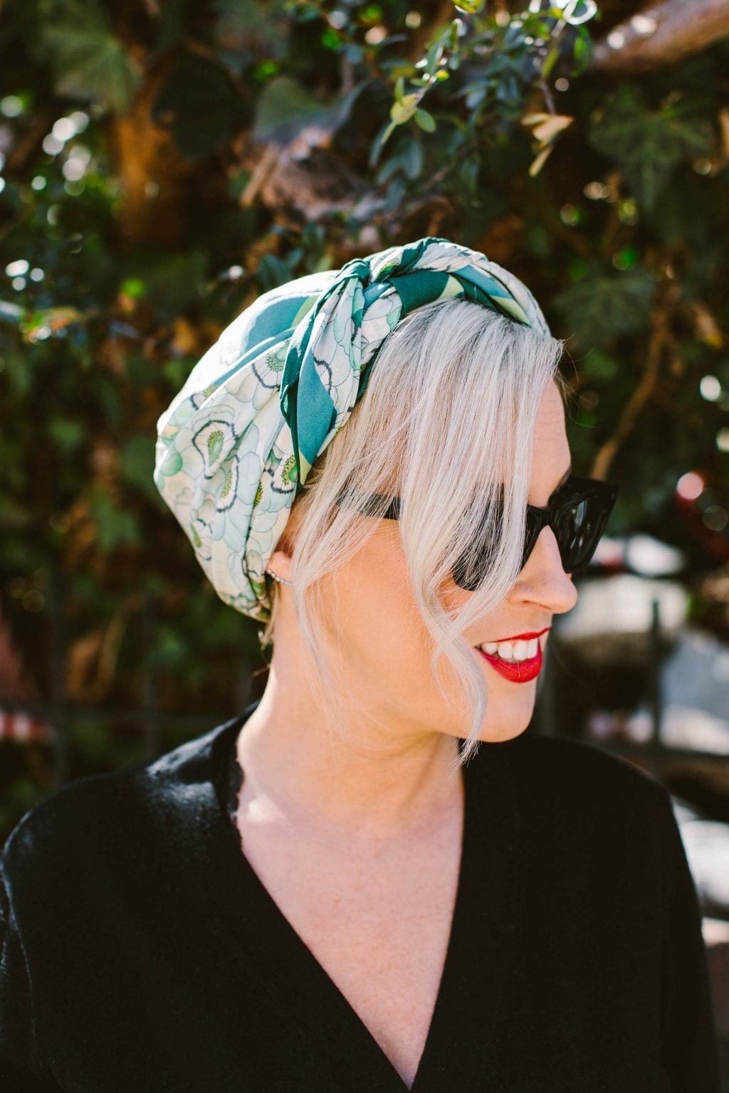 Wavy Hair With Green Patterned Head Wrap Wavy Hair With Green Patterned Head Wrap — Head Wrap Hairstyles 2027