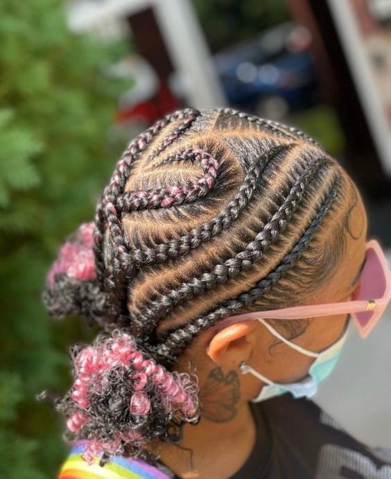 Box Braids With Sharp Heart Shape Parting Box Braids With Sharp Heart Shape Parting — Heart Part Braids 2027