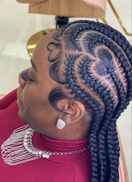 Mid-Back Box Braids With Heart Part Mid-Back Box Braids With Heart Part — Heart Part Braids 2027