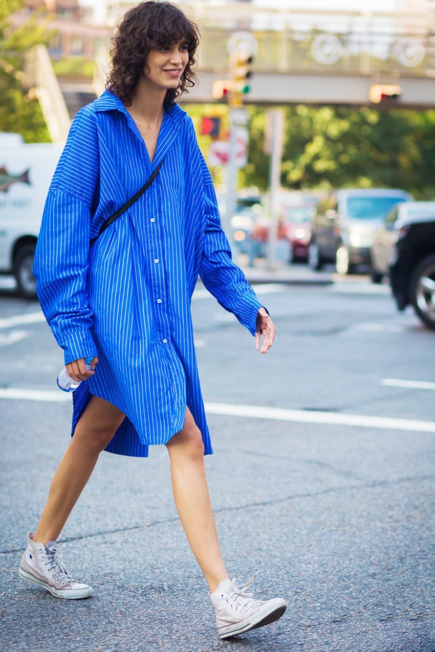 Oversized Pinstripe Shirt Dress Oversized Pinstripe Shirt Dress — High Top Converse Outfits 2027