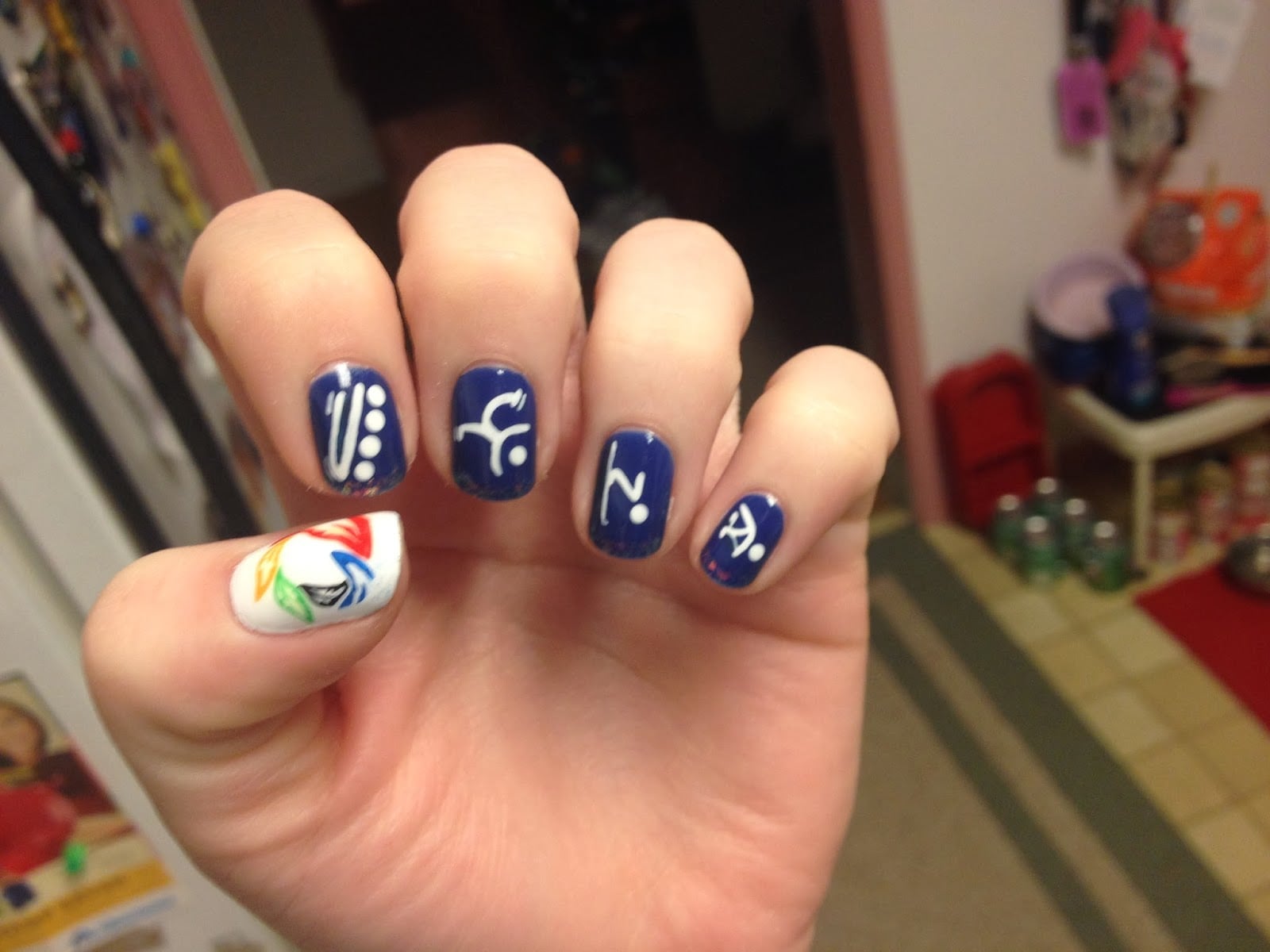Short Square Dark Blue White Hockey Logos Nails Short Square Dark Blue White Hockey Logos Nails — Hockey Nails 2027