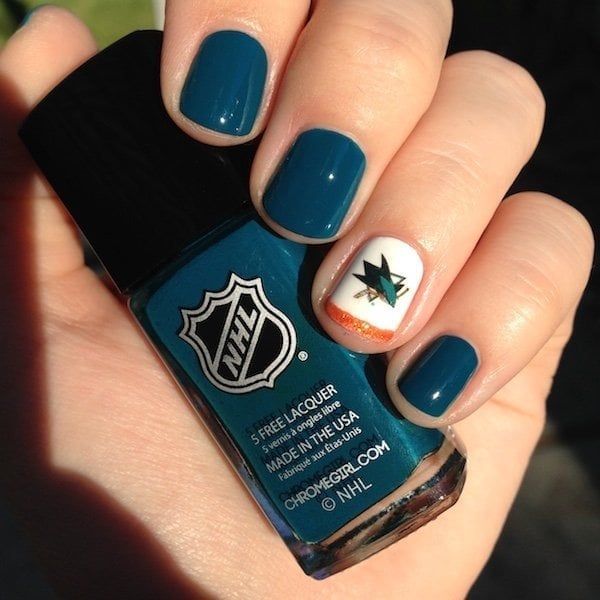 Short Square Teal NY Islanders Logo Nails Short Square Teal NY Islanders Logo Nails — Hockey Nails 2027
