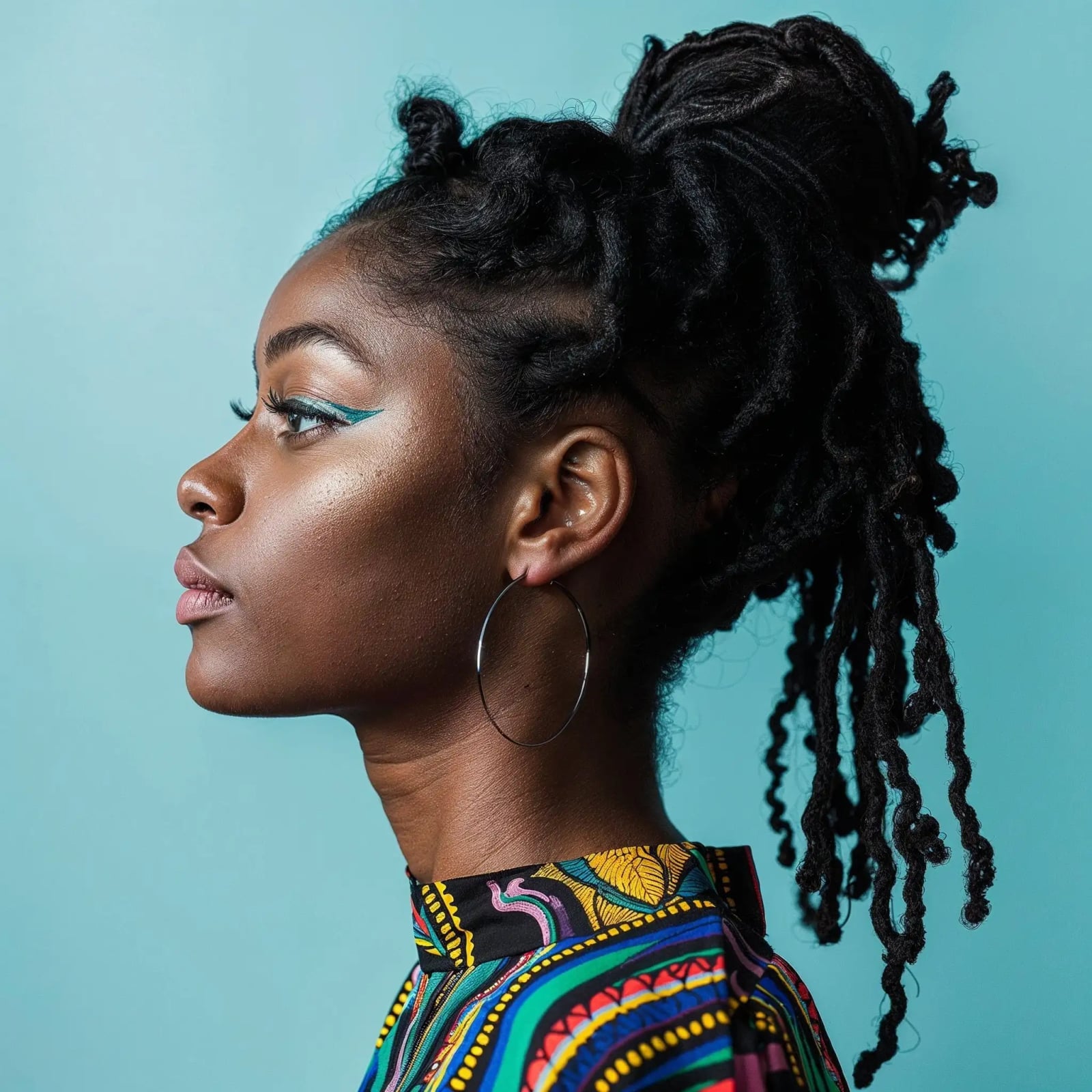 Dense Curly Locs High Voluminous Updo Dense Curly Locs High Voluminous Updo — Interlock Locs 2027