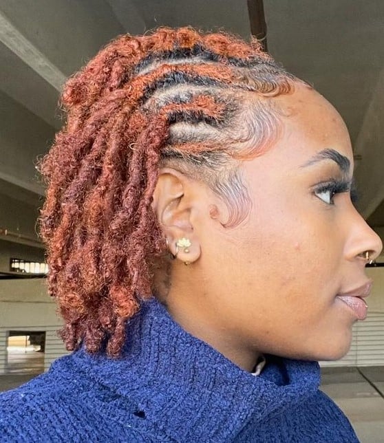 Short Curly Locs Side Part Braids and Curls Short Curly Locs Side Part Braids and Curls — Interlock Locs 2027