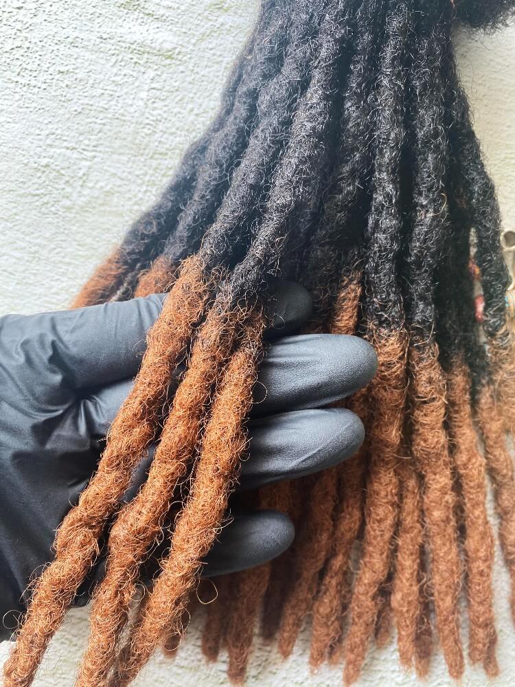 Thick Wavy Locs Honey Brown Ombre Thick Wavy Locs Honey Brown Ombre — Interlock Locs 2027