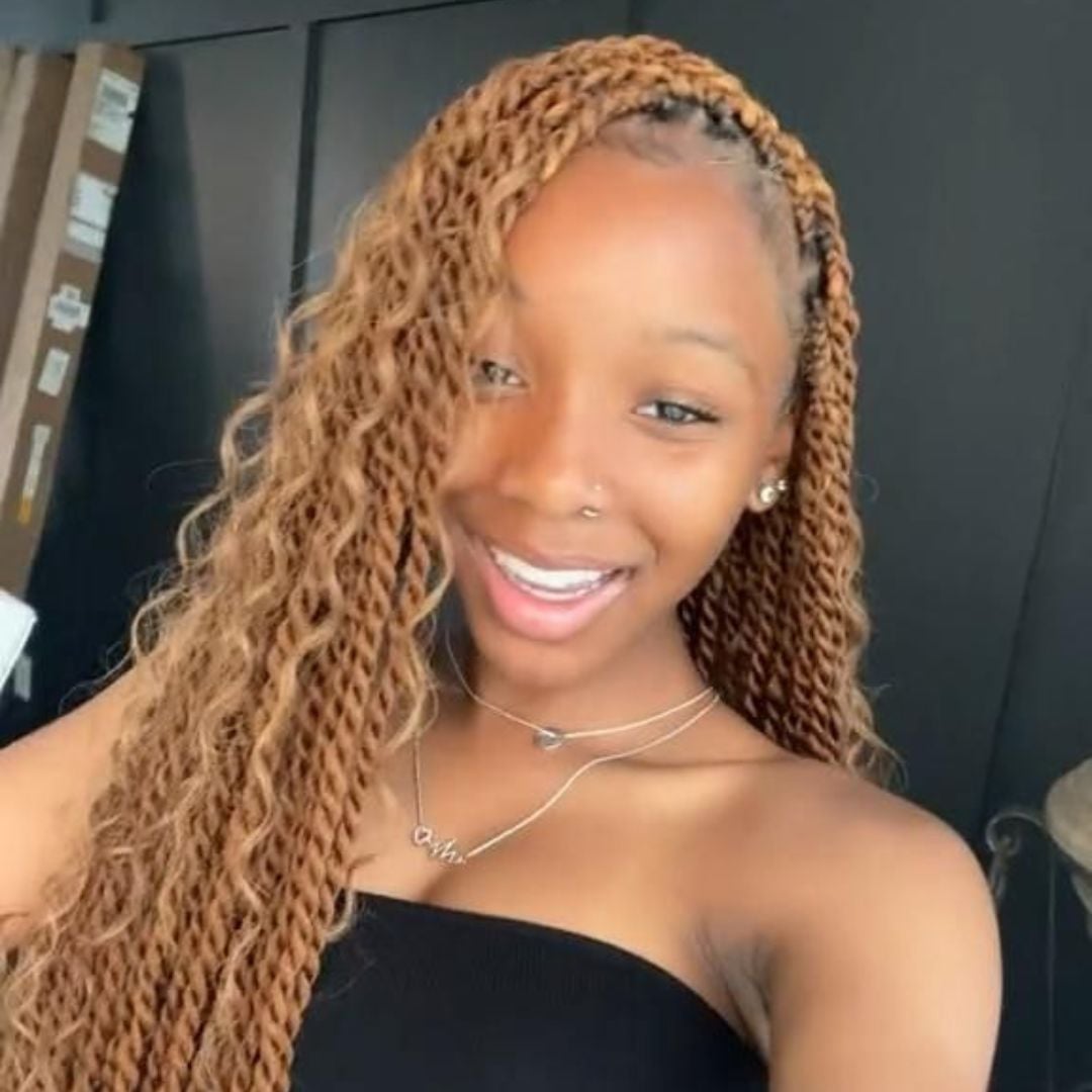 Honey Blonde Island Twists With Dark Roots Honey Blonde Island Twists With Dark Roots — Island Twists 2027