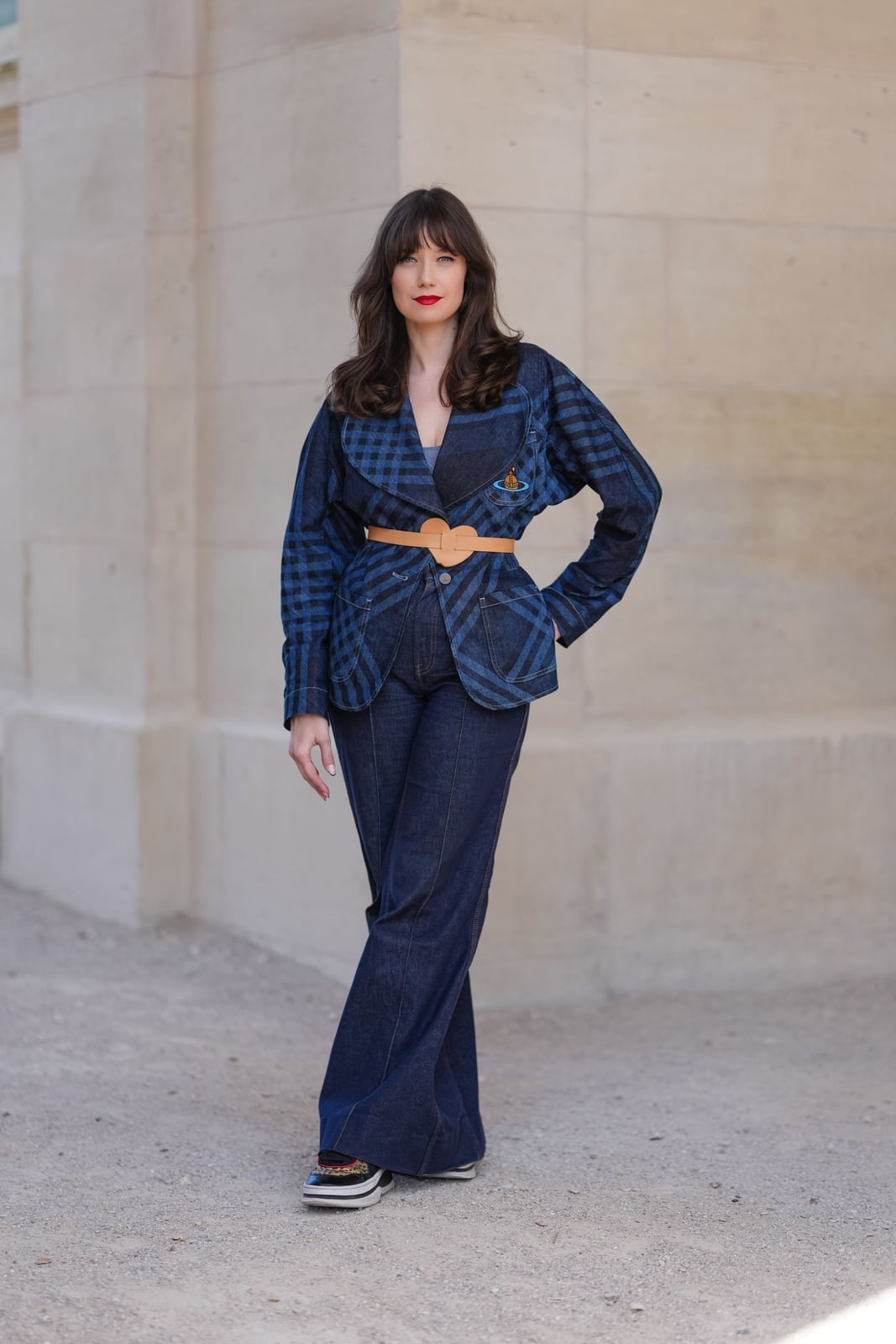 Patchwork Denim Jacket With Wide Leg Jeans Patchwork Denim Jacket With Wide Leg Jeans — Jean Jacket Outfits 2027