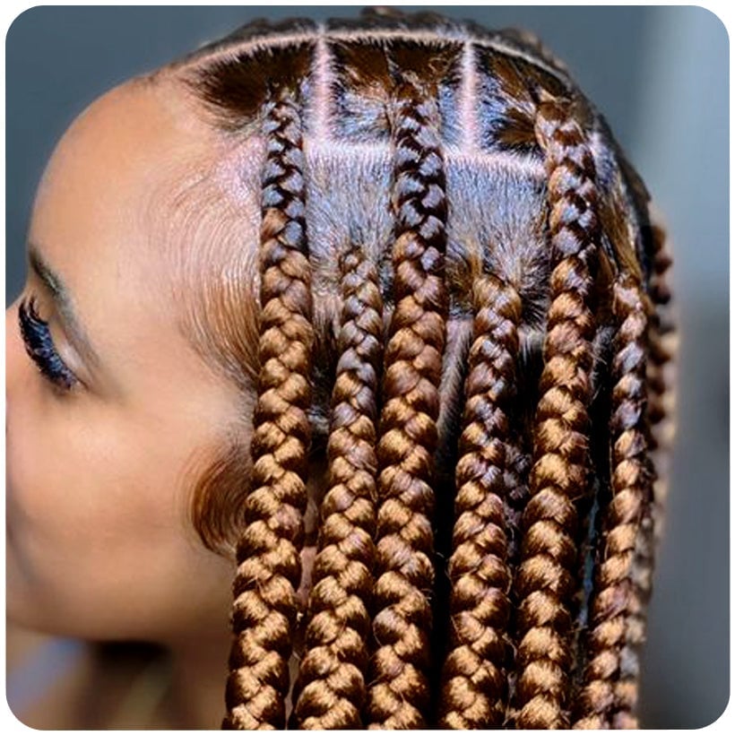 Brown and Black Jumbo Box Braids — Jumbo Braided Hairstyles 2027