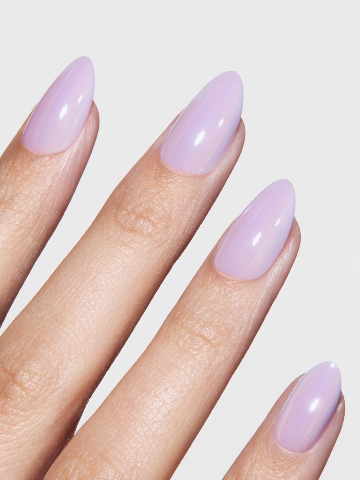 Medium Almond Uniform Pale Lavender, Glossy Medium Almond Uniform Pale Lavender, Glossy — Lavender Milky Nails 2027
