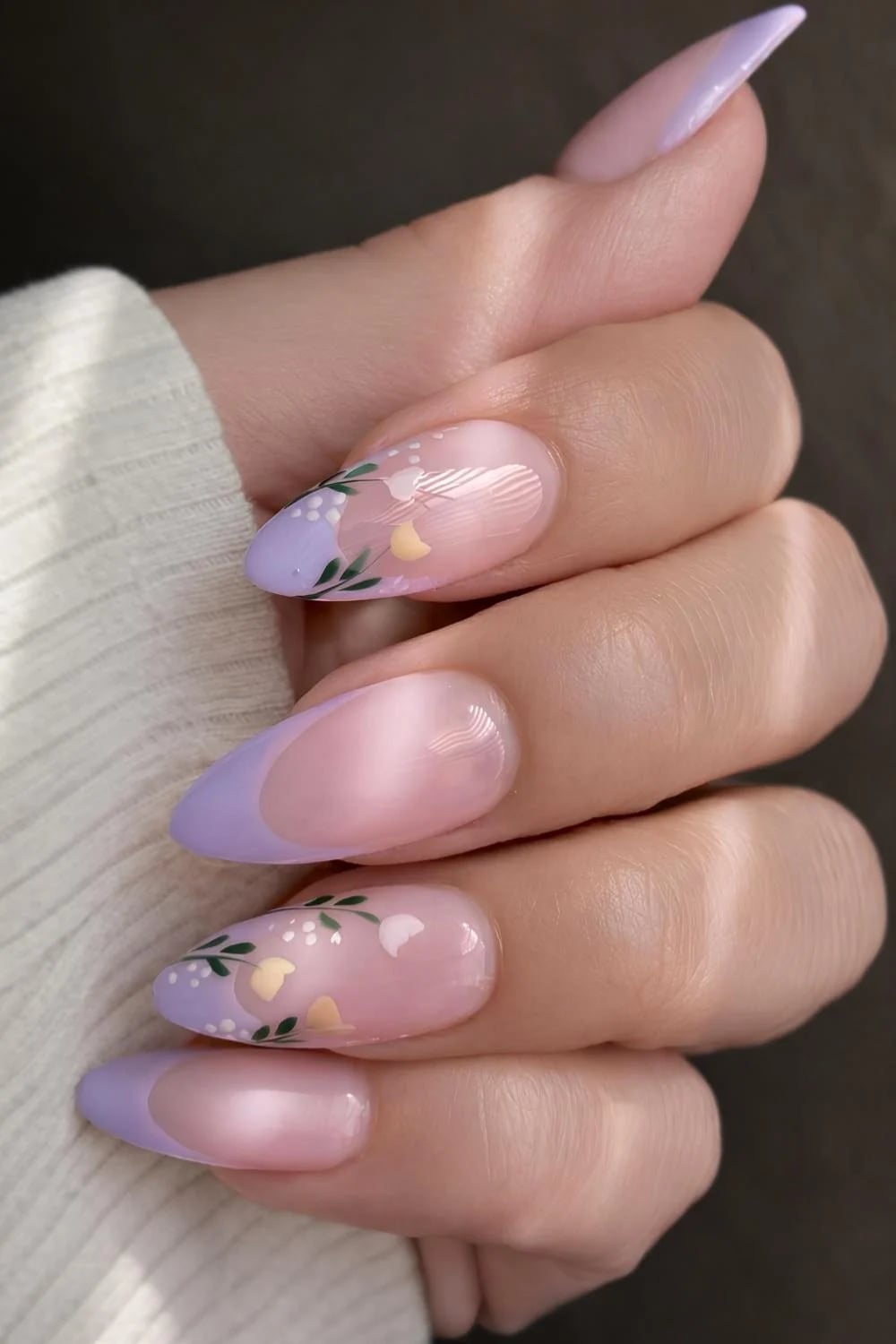 Short Square Sheer Lavender Chrome Rhinestone Nails, Close-Up Take Short Square Sheer Lavender Chrome Rhinestone Nails, Close-Up Take — Lavender Pearl Nails 2027