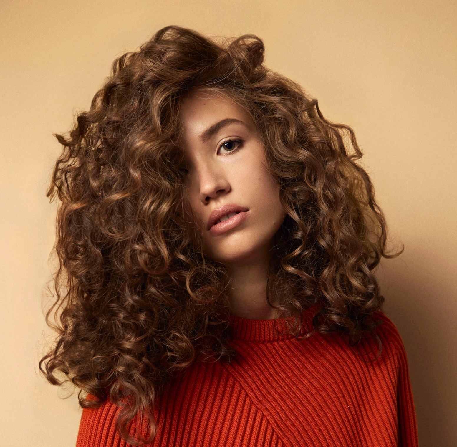 Collarbone Thick Curly Hair With Auburn Tones Collarbone Thick Curly Hair With Auburn Tones — Loose Perm 2027