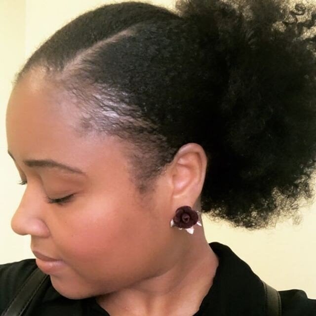 Full Low Puff With Middle Part Full Low Puff With Middle Part — Low Puff 2027