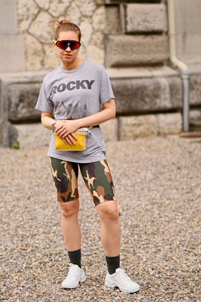 Camouflage Cool: Biker Shorts with Graphic Tee — Biker Shorts Outfits 2027