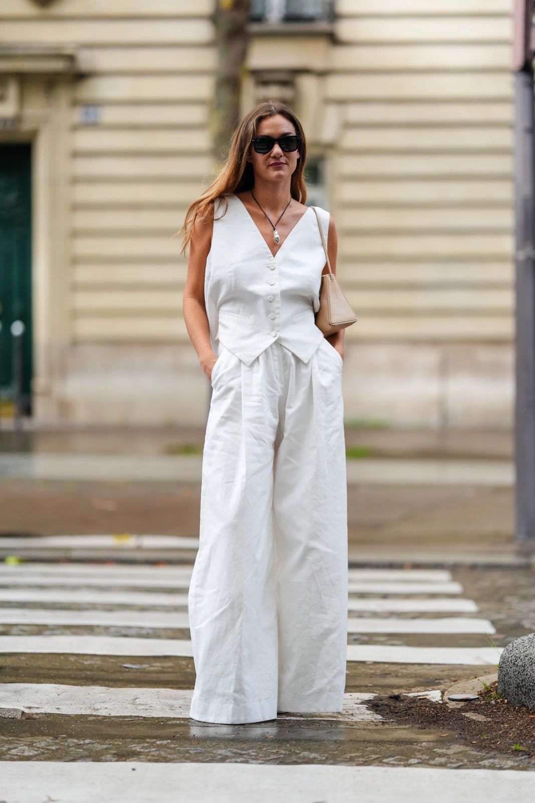 White Sleeveless Vest and Wide-Leg Trousers White Sleeveless Vest and Wide-Leg Trousers — Vest Outfits 2027