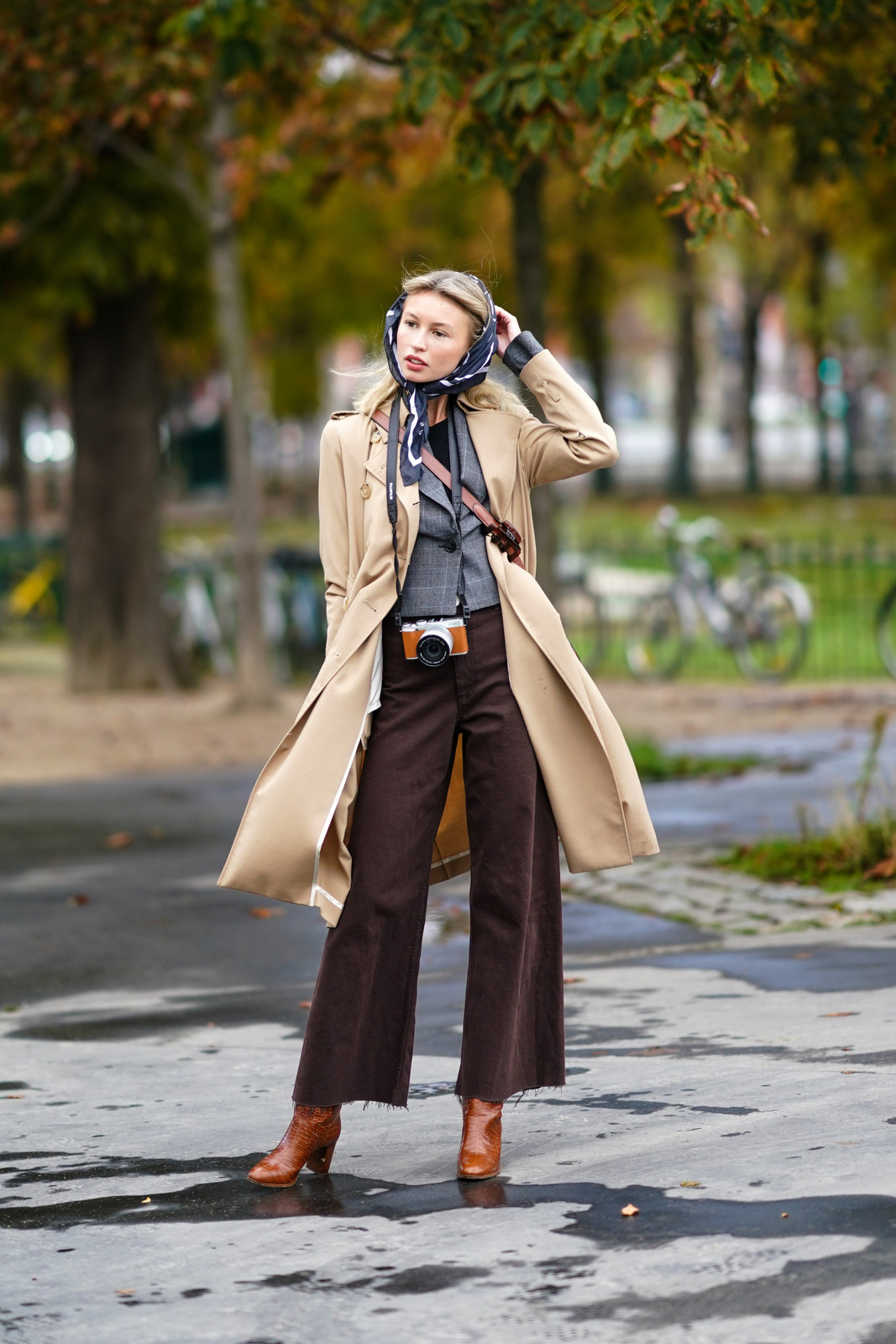 Layered Chocolate Brown Trousers with Trench Coat Layered Chocolate Brown Trousers with Trench Coat — Chocolate Brown Outfits 2027