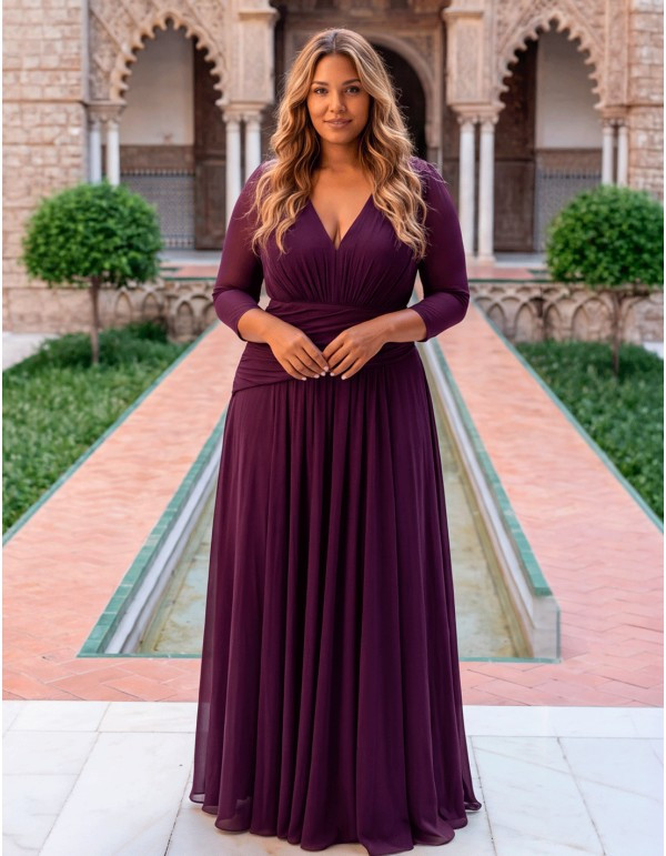 Elegant Purple: Chiffon Dress for Formal Occasions Elegant Purple: Chiffon Dress for Formal Occasions — Mothers Day Outfits 2027